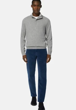 Wool/Cashmere Half Zip Jumper|Boggi Milano Hot