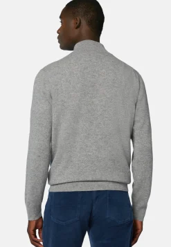 Wool/Cashmere Half Zip Jumper|Boggi Milano Hot