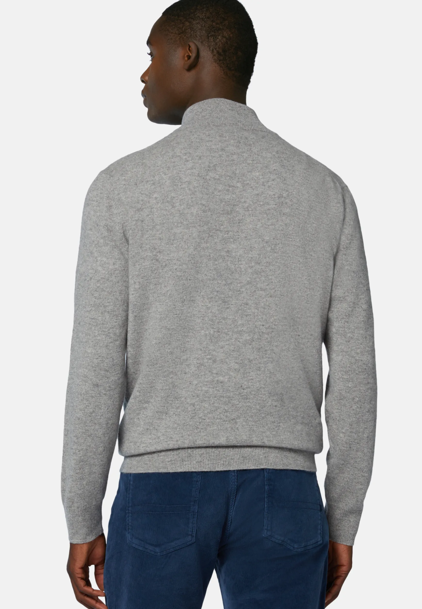 Wool/Cashmere Half Zip Jumper|Boggi Milano Hot
