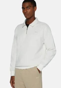 Half Zip Sweatshirt In Organic Cotton Blend|Boggi Milano Hot