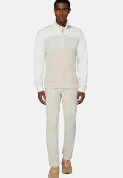 Half Zip Sweatshirt In Organic Cotton Blend|Boggi Milano Cheap