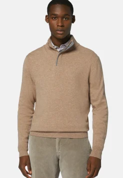 Half-Zip Jumper In Wool and Cashmere|Boggi Milano Fashion