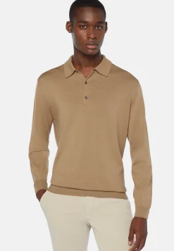 Merino Wool Knitted Polo Shirt|Boggi Milano Discount