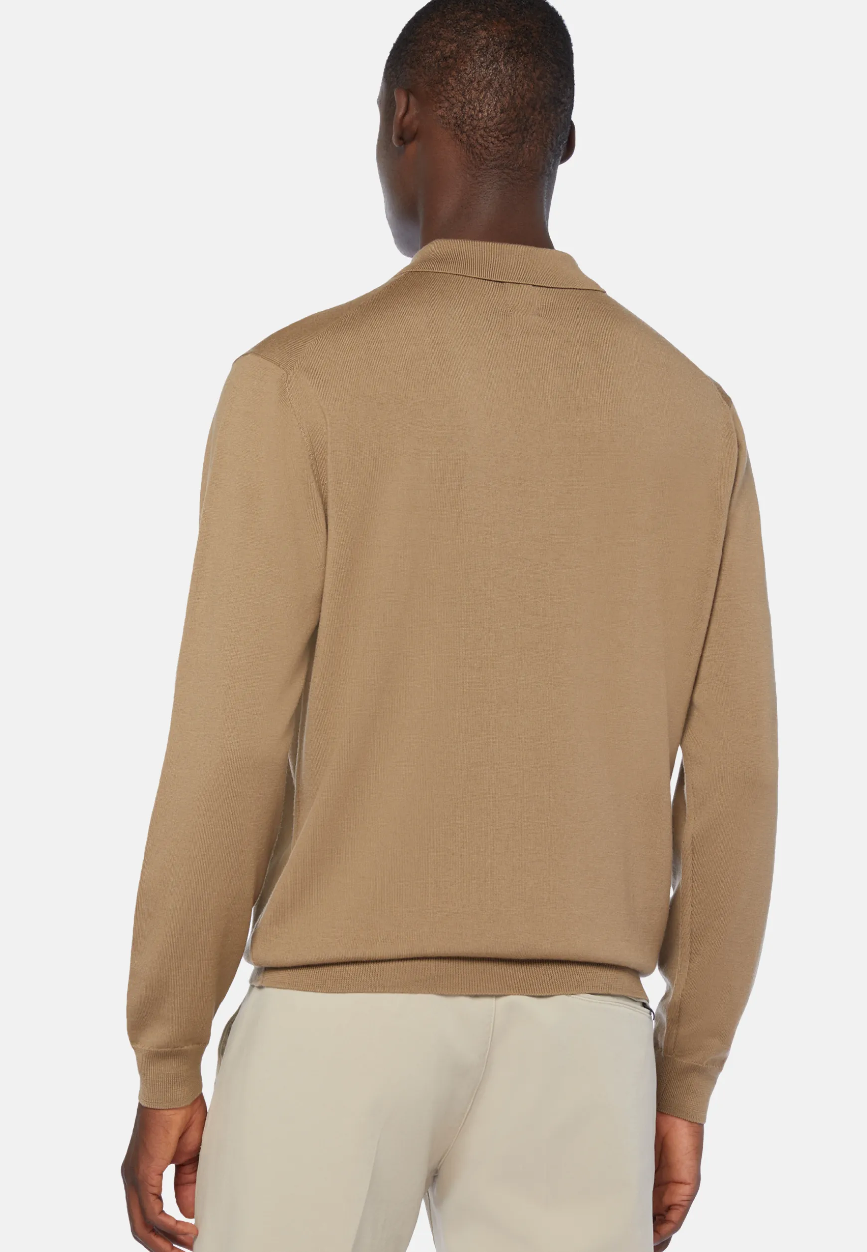 Merino Wool Knitted Polo Shirt|Boggi Milano Discount