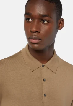 Merino Wool Knitted Polo Shirt|Boggi Milano Discount