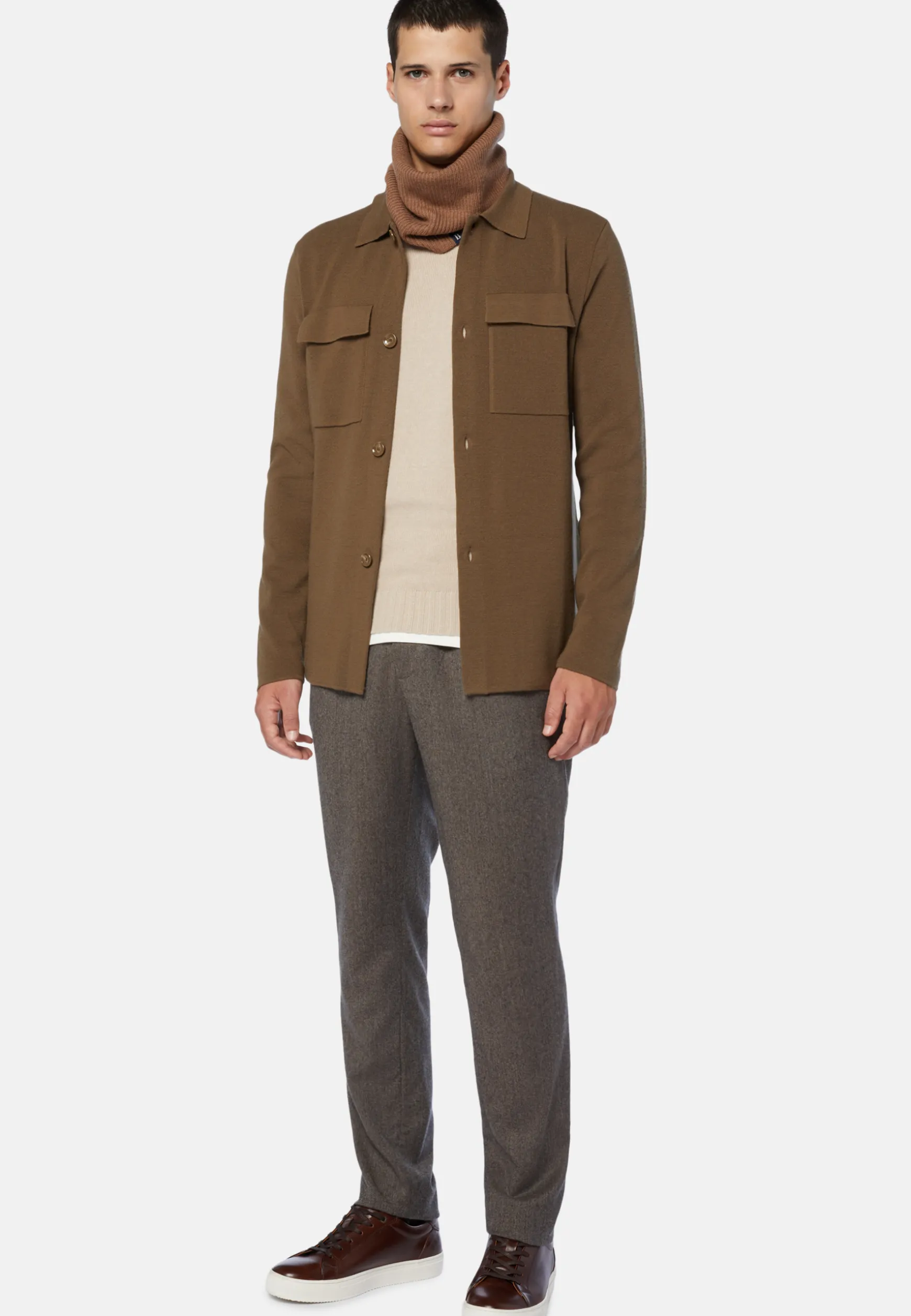 Over Shirt in Merino Wool|Boggi Milano New