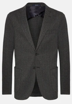 Herringbone Jersey Blazer Style Bari|Boggi Milano New