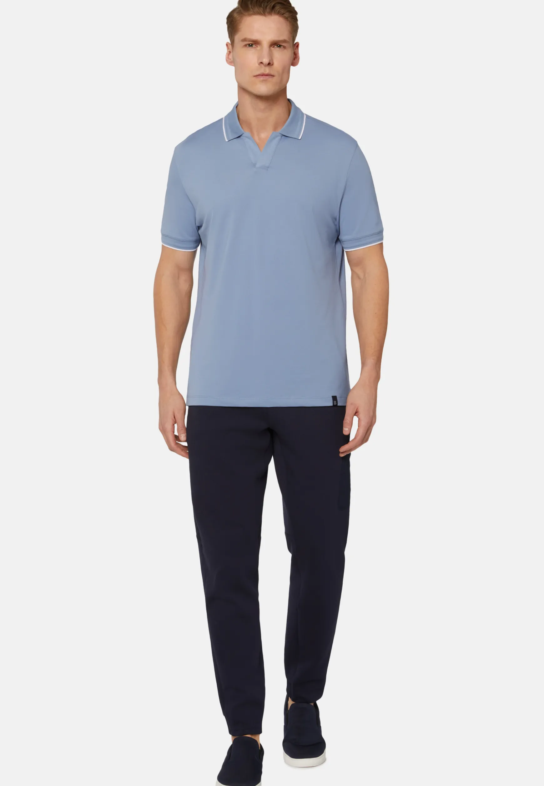 High-Performance Piqué Polo Shirt|Boggi Milano Clearance
