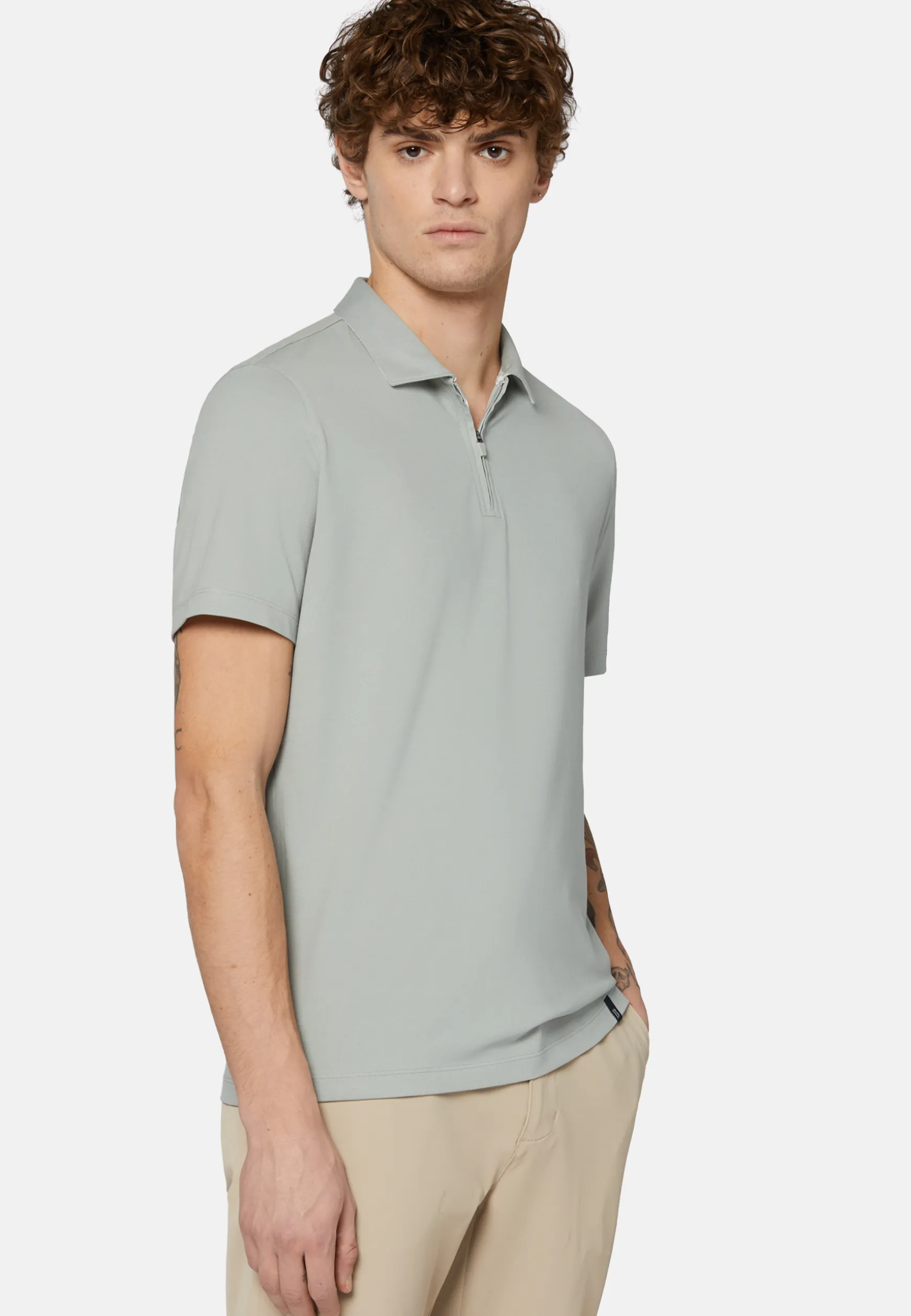 High-Performance Piqué Polo Shirt|Boggi Milano Sale