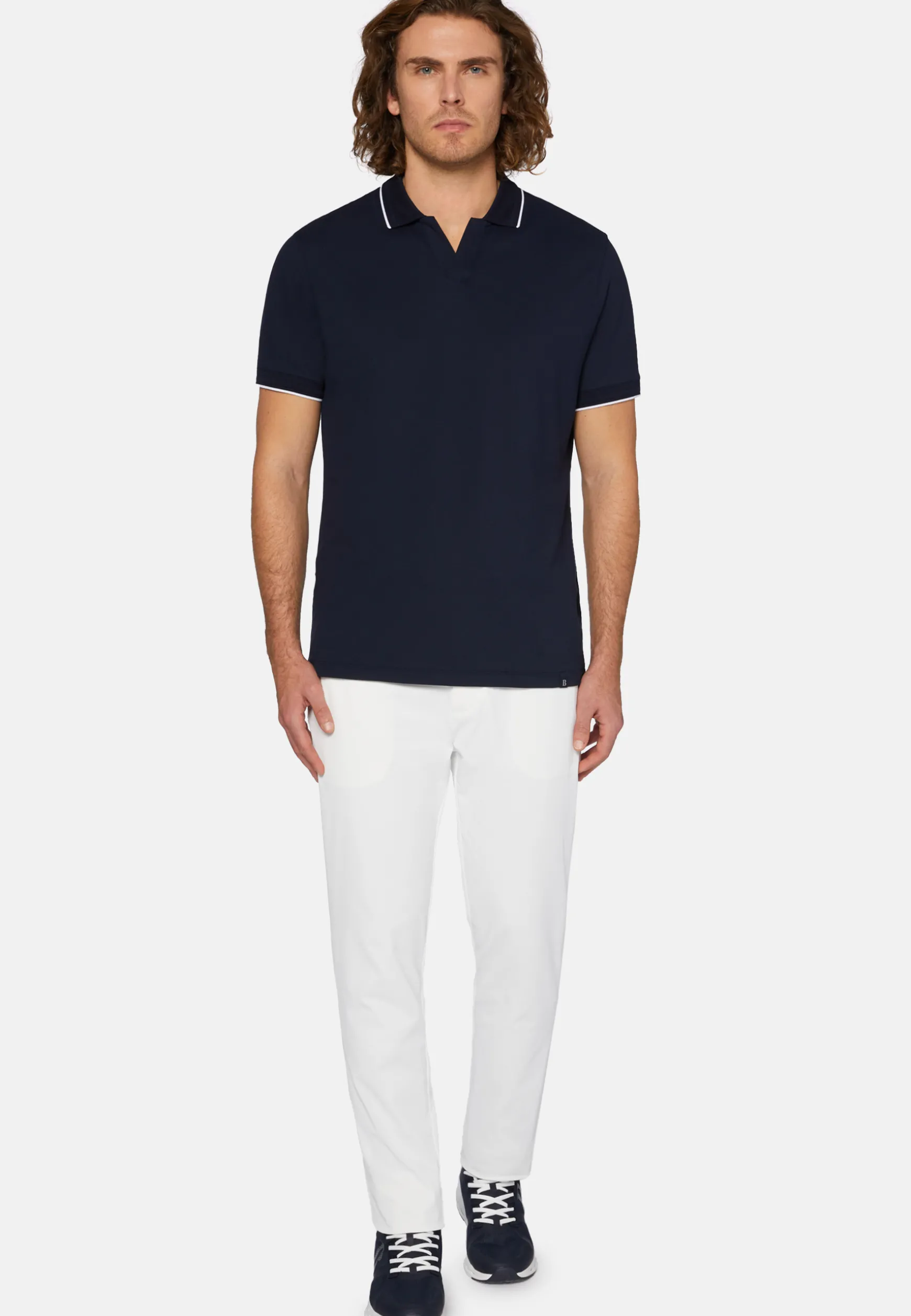 High-Performance Piqué Polo Shirt|Boggi Milano Hot