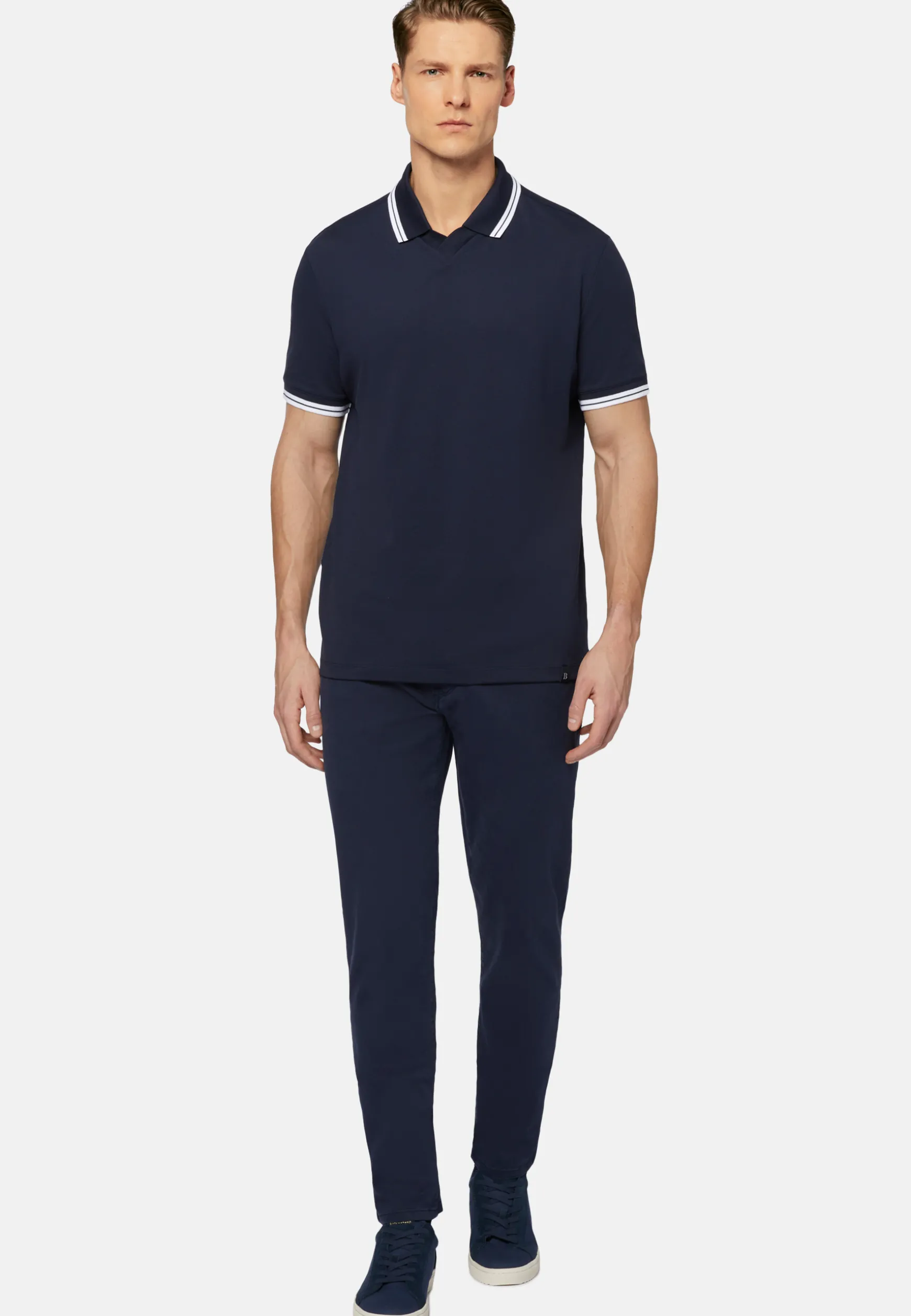 High-Performance Piqué Polo Shirt|Boggi Milano Fashion