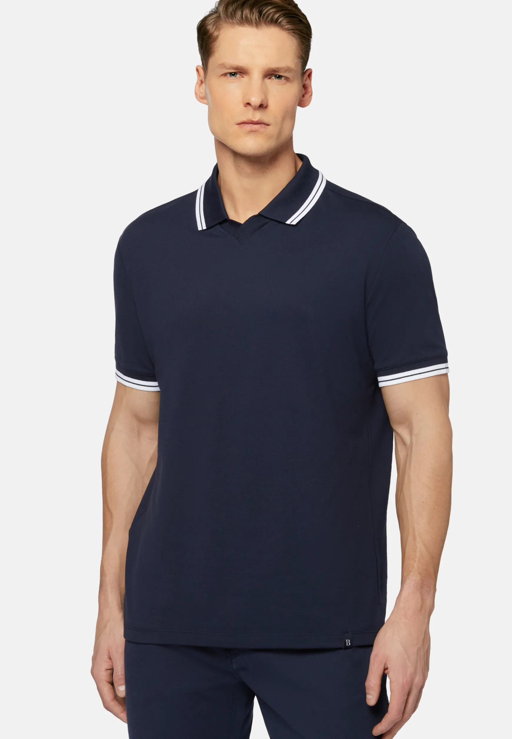 High-Performance Piqué Polo Shirt|Boggi Milano Fashion