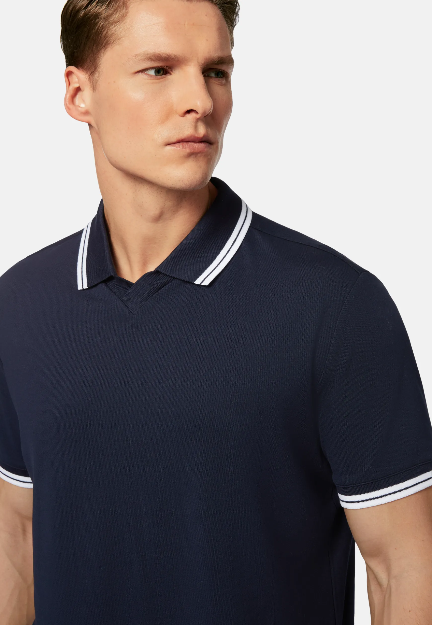 High-Performance Piqué Polo Shirt|Boggi Milano Fashion
