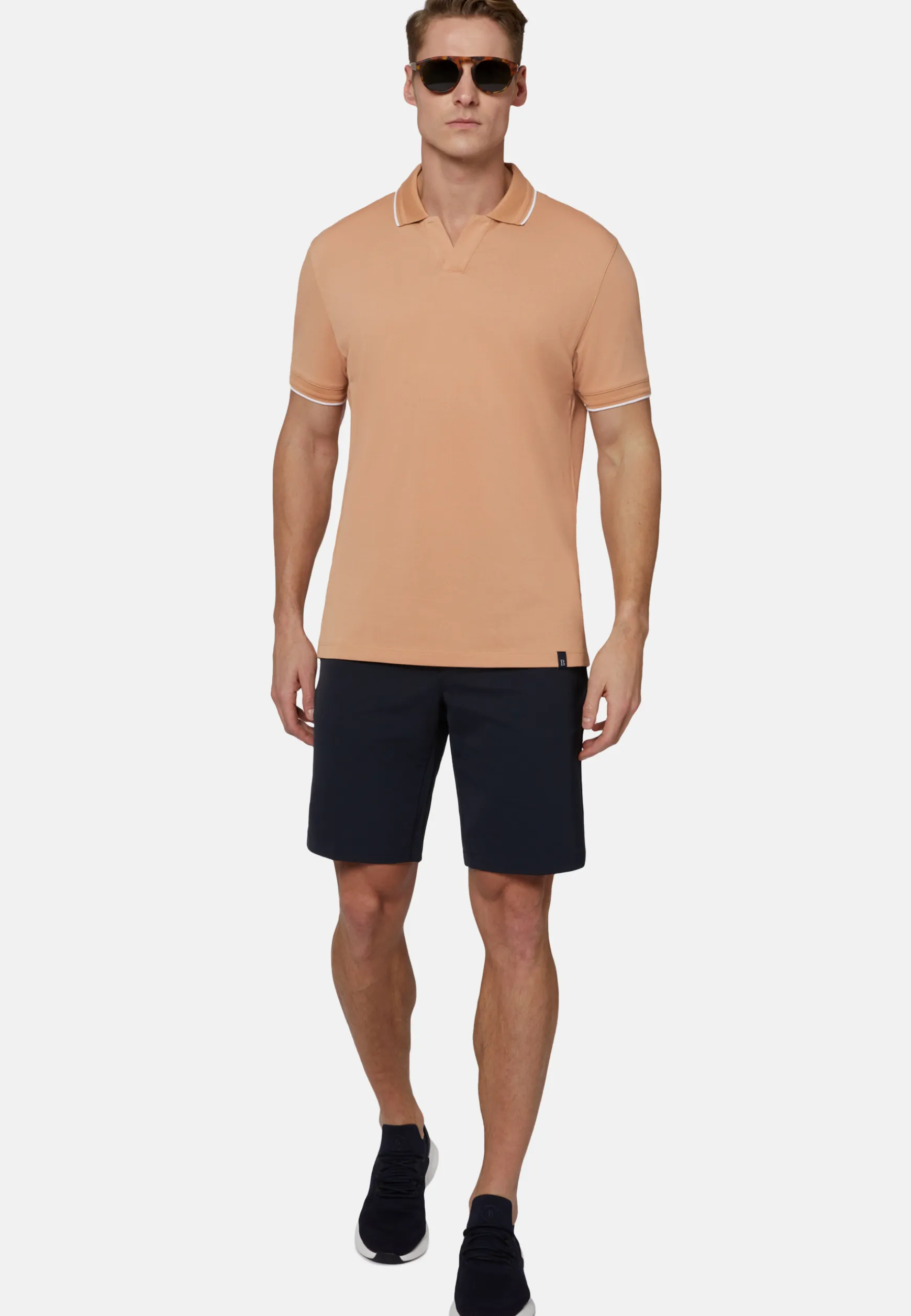 High-Performance Piqué Polo Shirt|Boggi Milano New