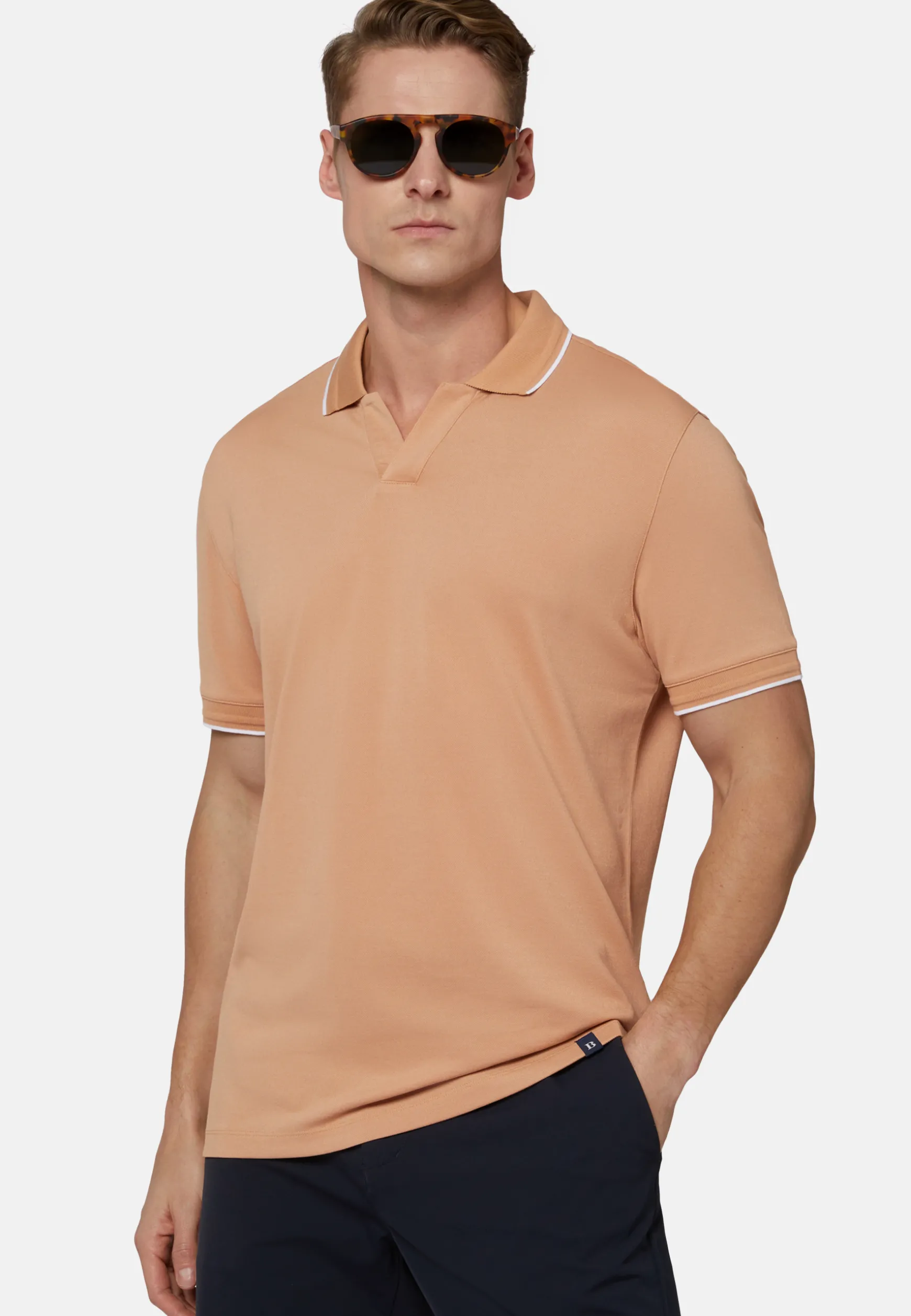 High-Performance Piqué Polo Shirt|Boggi Milano New