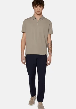High-Performance Piqu&eacute; Polo Shirt|Boggi Milano Online
