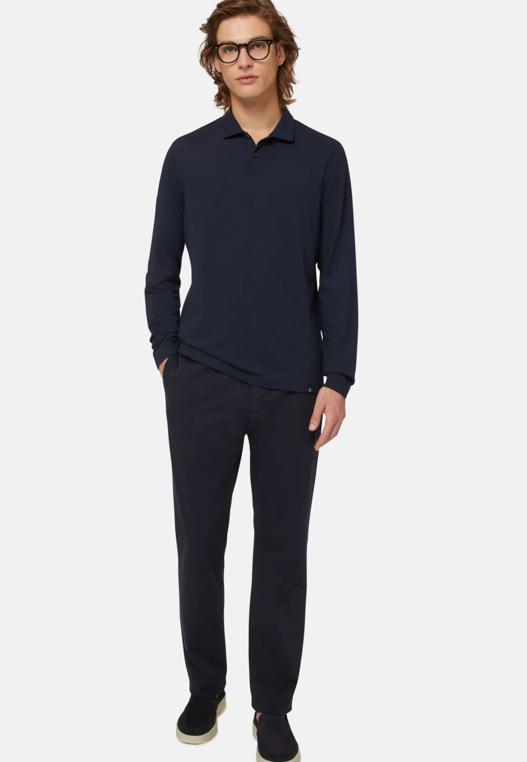 High-Performance Piqué Polo Shirt|Boggi Milano Clearance