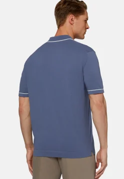 Cotton Crepe Knit Polo Shirt|Boggi Milano Best Sale