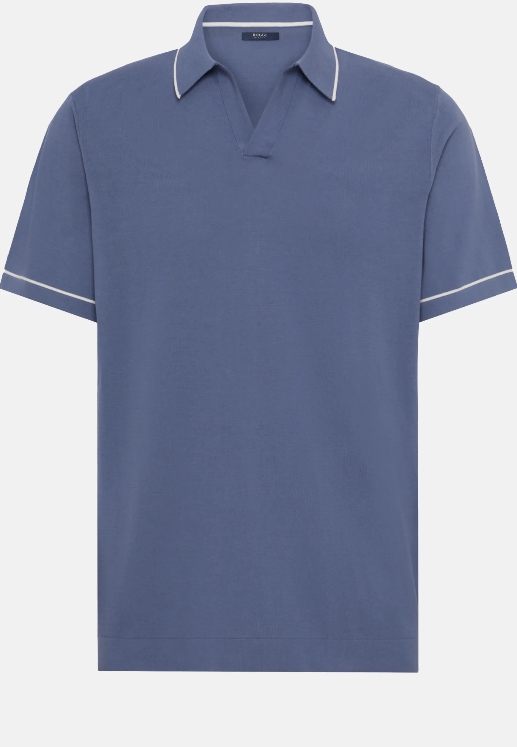 Cotton Crepe Knit Polo Shirt|Boggi Milano Best Sale