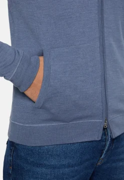 Full Zip Hooded Jumper In Merino Wool|Boggi Milano Clearance