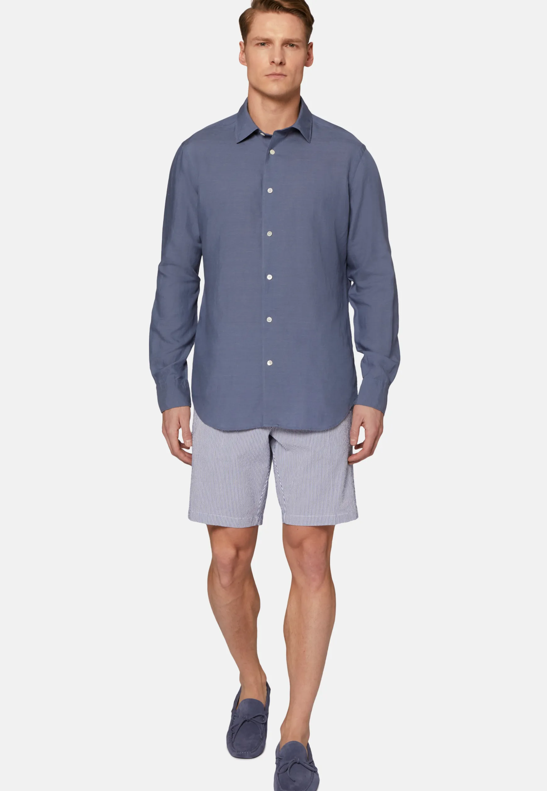 Regular Fit Tencel Linen Shirt|Boggi Milano Best