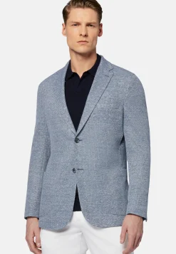 Melange Linen Cotton B Jersey Jacket|Boggi Milano New