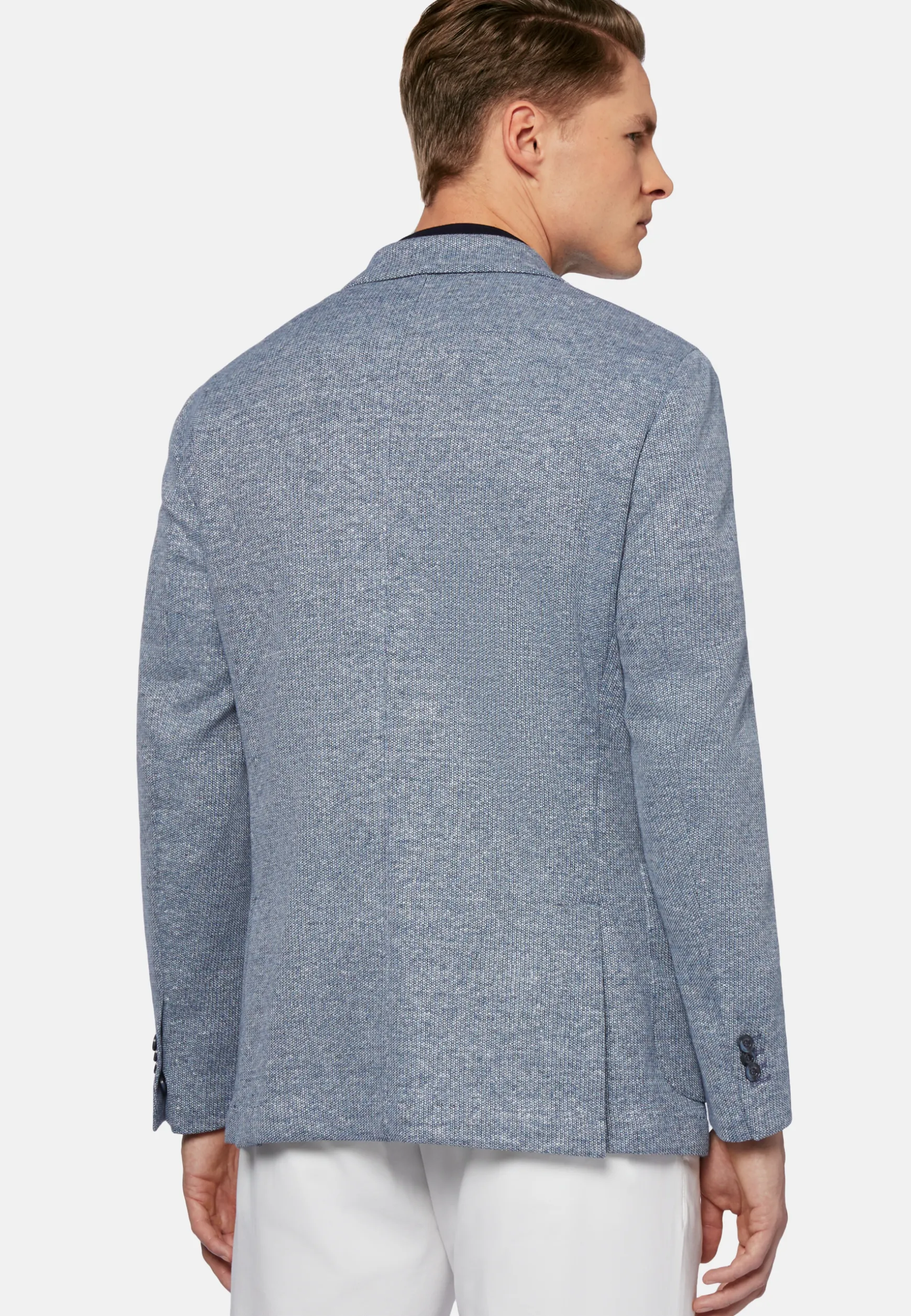 Melange Linen Cotton B Jersey Jacket|Boggi Milano New