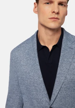Melange Linen Cotton B Jersey Jacket|Boggi Milano New