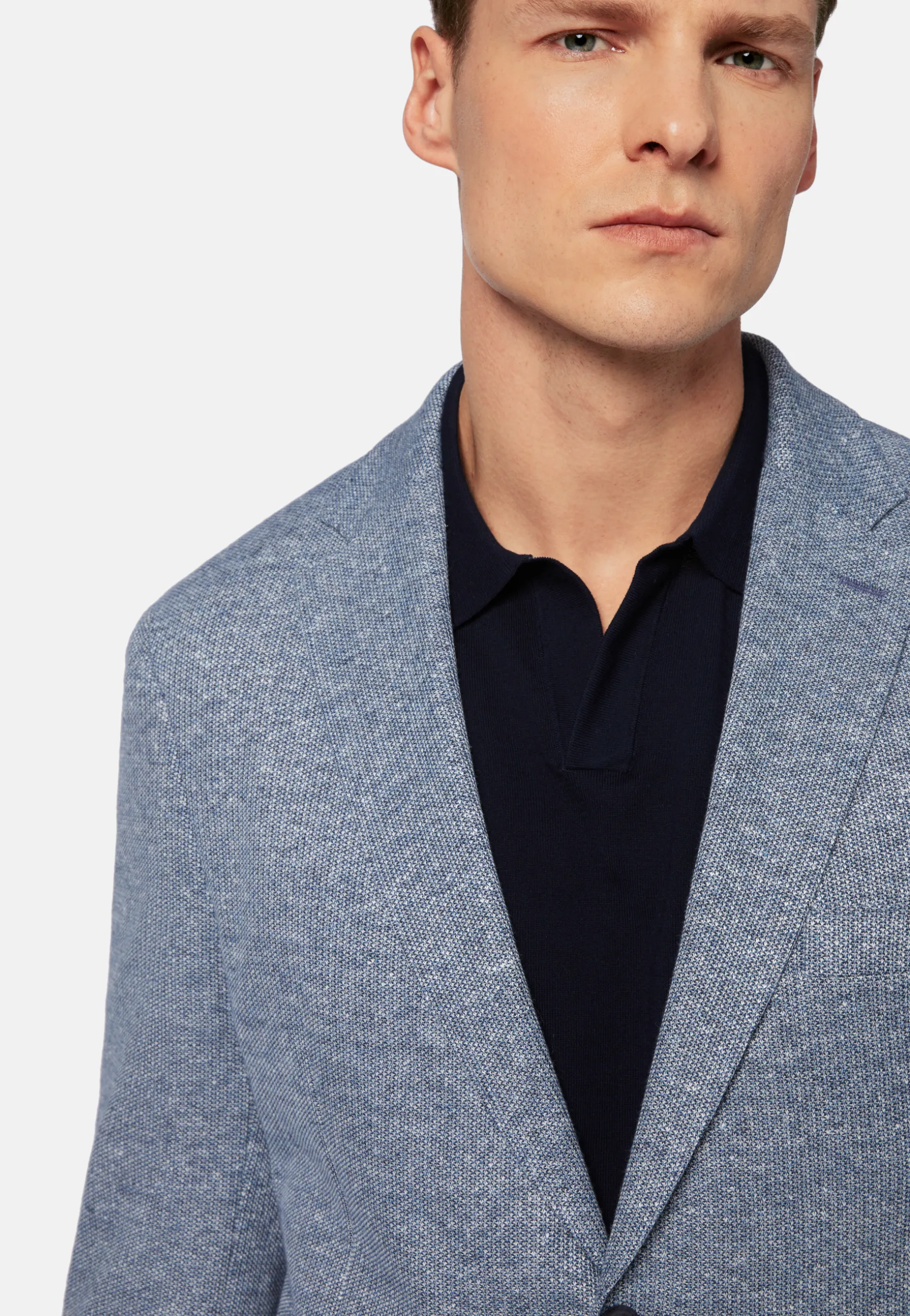 Melange Linen Cotton B Jersey Jacket|Boggi Milano New