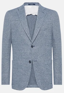 Melange Linen Cotton B Jersey Jacket|Boggi Milano New
