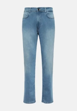 Light Blue Stretch Denim Jeans|Boggi Milano Outlet
