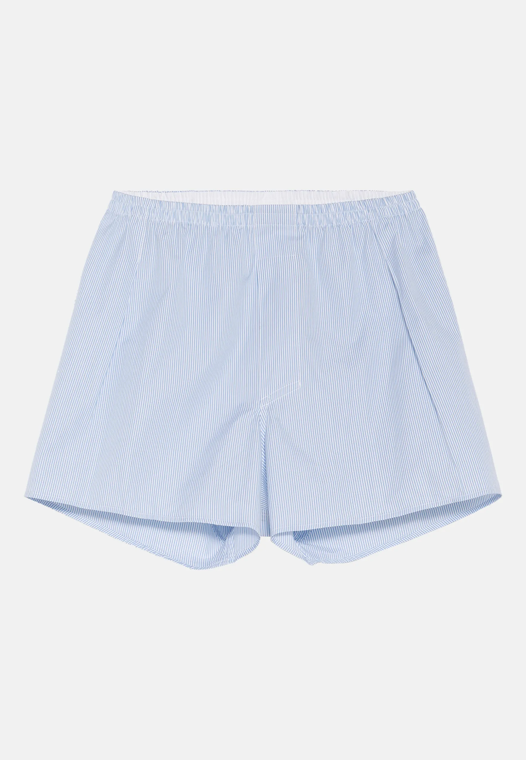 Light Blue Striped Cotton Boxer Shorts|Boggi Milano Cheap