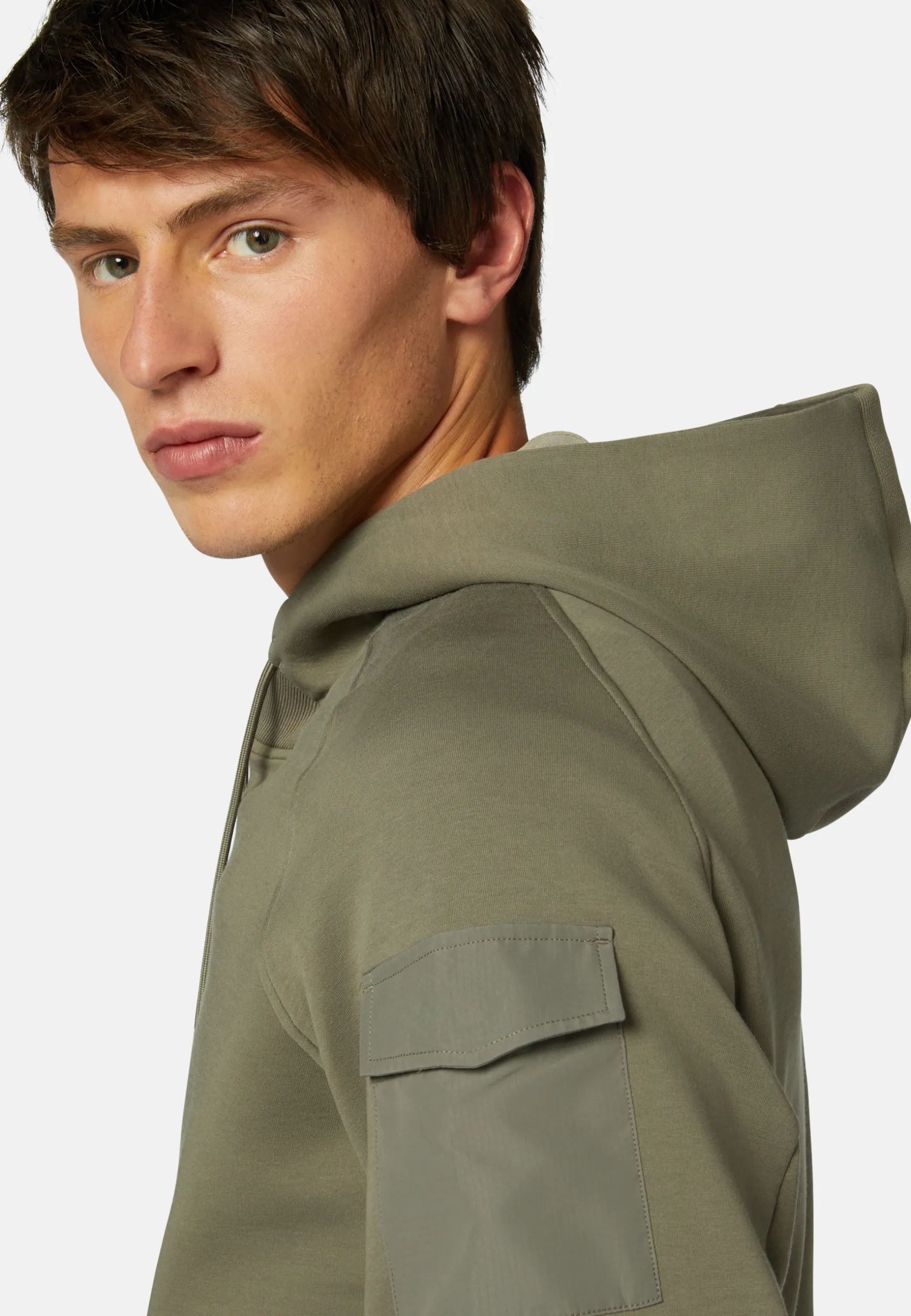 Light Recycled Scuba Hooded Sweatshirt|Boggi Milano Sale