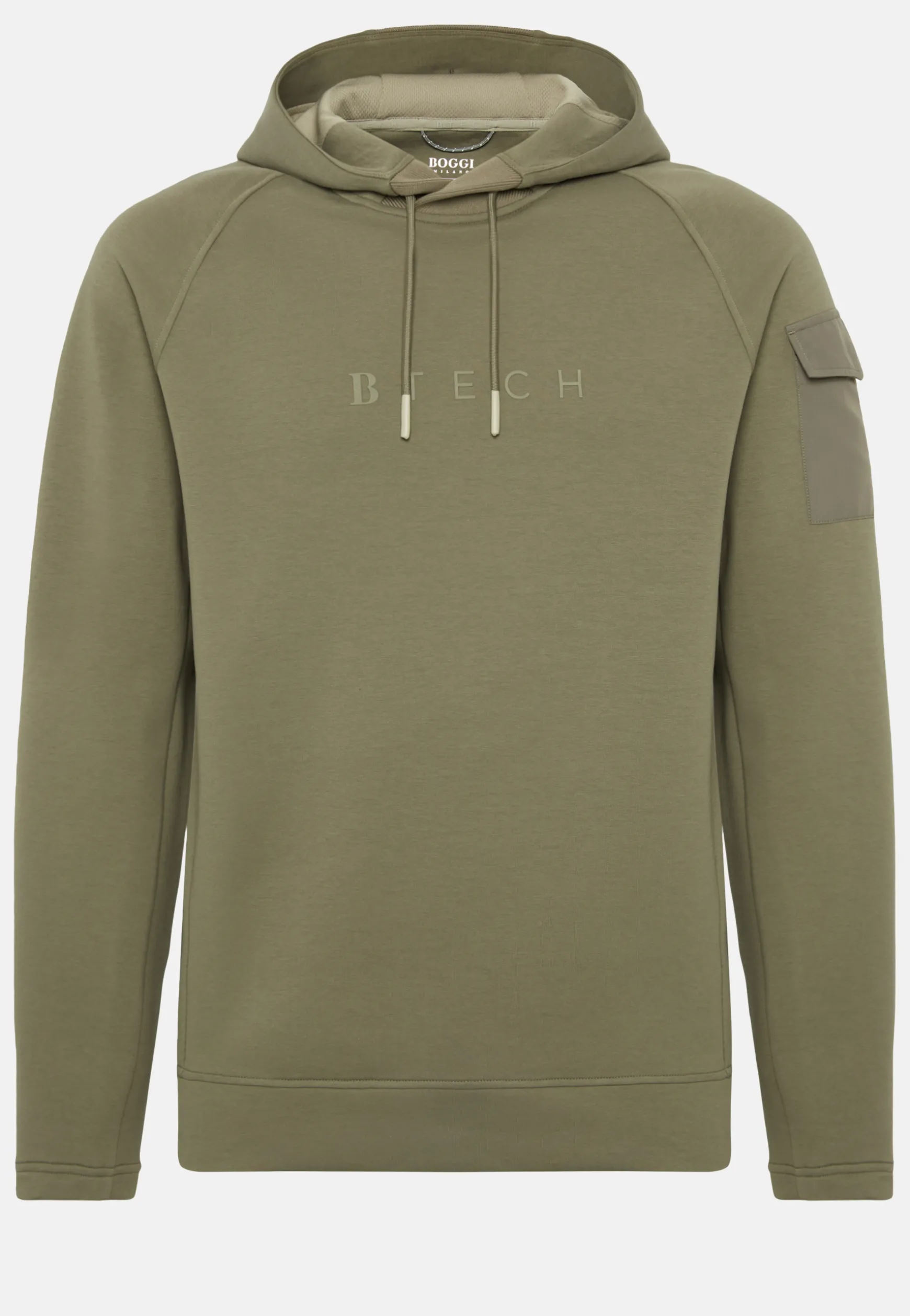 Light Recycled Scuba Hooded Sweatshirt|Boggi Milano Sale