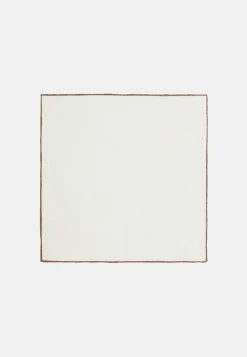 Linen Pocket Square With Contrasting Piping|Boggi Milano Clearance