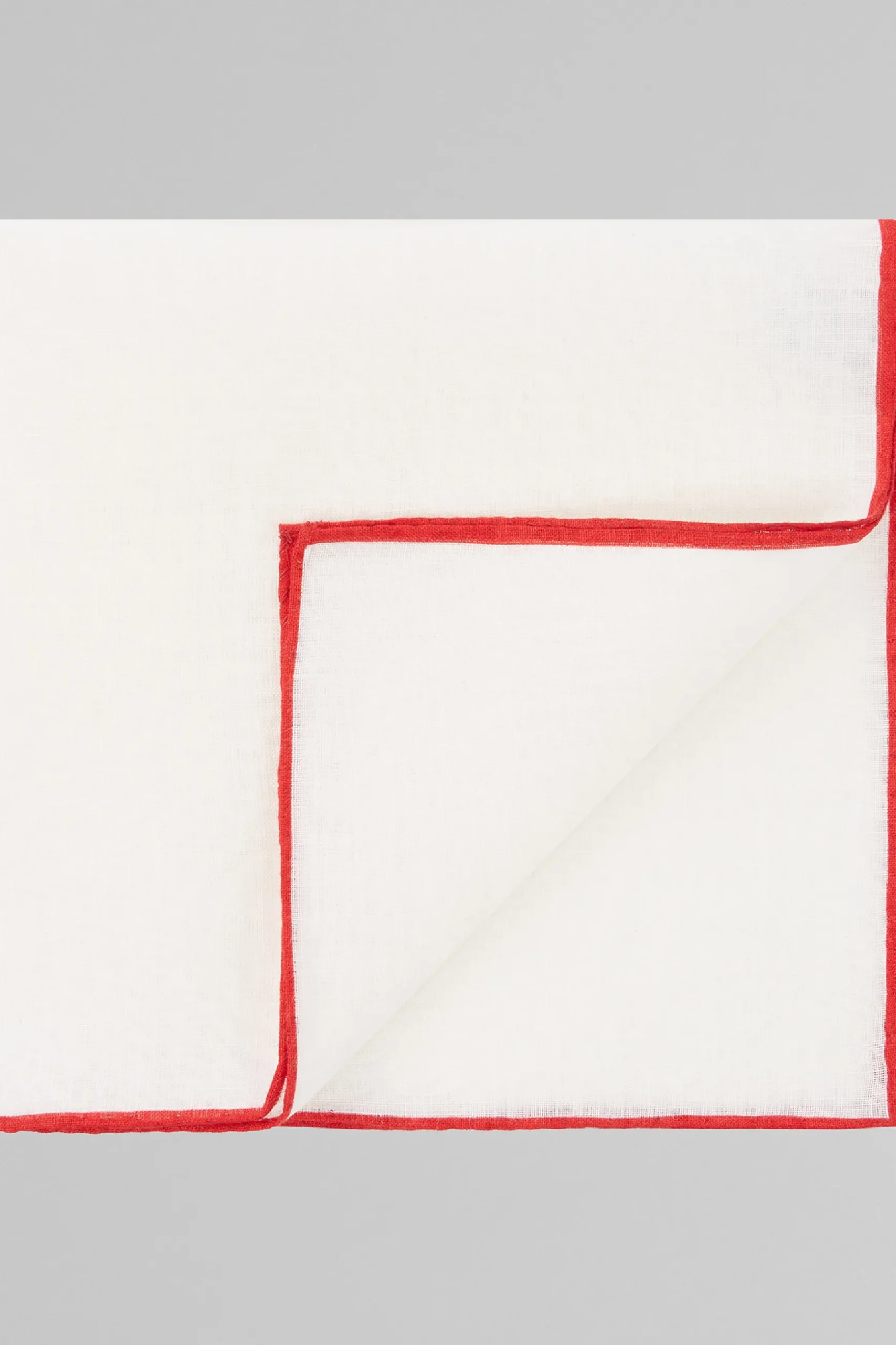 Linen Pocket Square With Contrasting Piping|Boggi Milano Fashion
