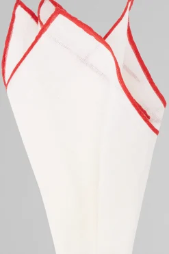 Linen Pocket Square With Contrasting Piping|Boggi Milano Fashion