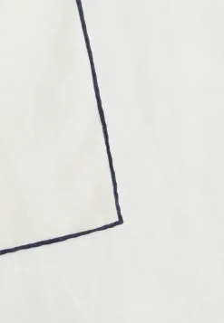 Linen Pocket Square With Contrasting Piping|Boggi Milano Fashion