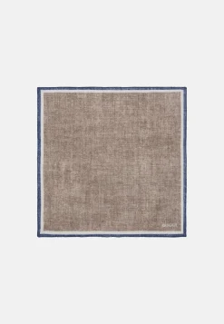 Linen Pocket Square With Contrasting Edge|Boggi Milano Cheap