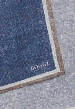 Linen Pocket Square With Contrasting Edge|Boggi Milano Best Sale