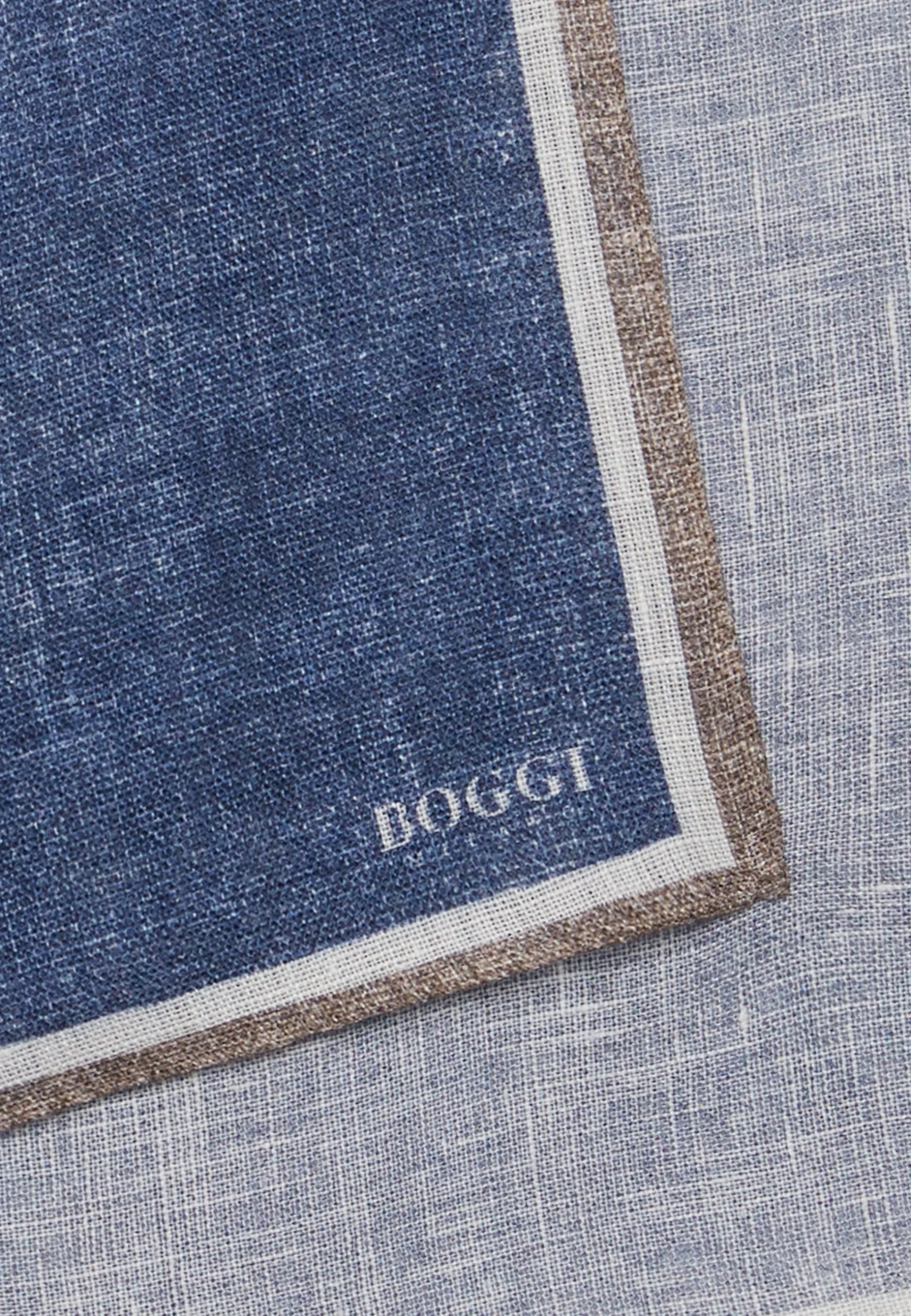 Linen Pocket Square With Contrasting Edge|Boggi Milano Best Sale
