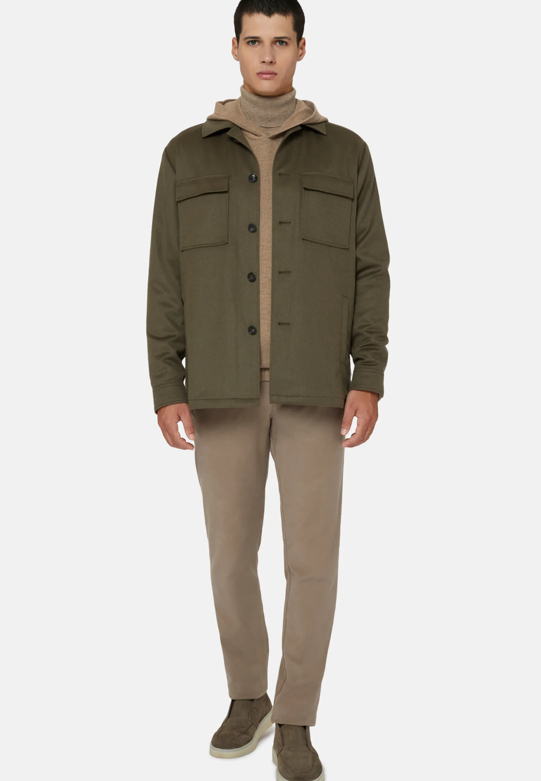Link Shirt Jacket in Pure Cashmere|Boggi Milano Fashion