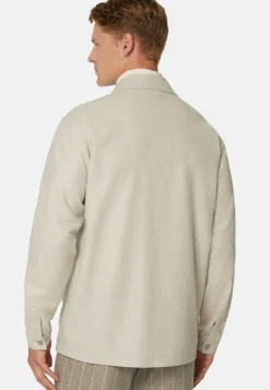 Link Shirt Jacket in Wool Flannel|Boggi Milano Best Sale