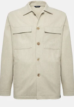 Link Shirt Jacket in Wool Flannel|Boggi Milano Best Sale