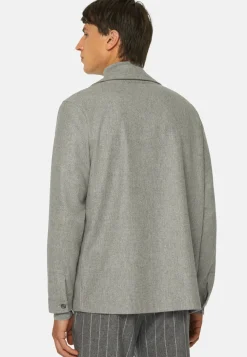 Link Shirt Jacket in Wool Flannel|Boggi Milano Discount