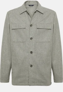 Link Shirt Jacket in Wool Flannel|Boggi Milano Discount