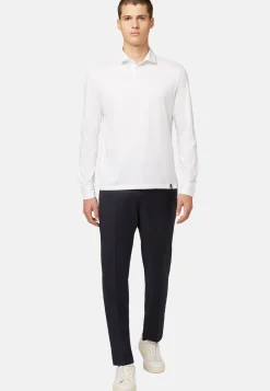 Long Sleeved Regular Fit Polo Shirt In Pima Cotton Jersey|Boggi Milano Cheap