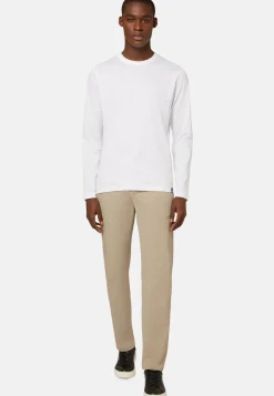 Long-sleeved Pima Cotton Jersey T-shirt|Boggi Milano Flash Sale