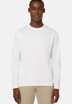 Long-sleeved Pima Cotton Jersey T-shirt|Boggi Milano Flash Sale