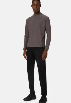 Long-Sleeved Turtle-neck T-Shirt in Technical Fabric|Boggi Milano Store